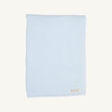 Silent Night Throw (Pima Jacquard) - Buckhead Blue with Worth Avenue White