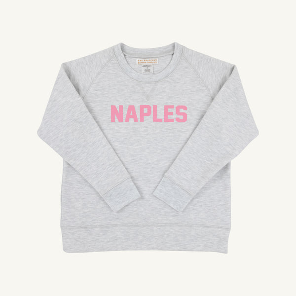 Sir Proper City Hopper Sweatshirt - Grantley Gray with Hamptons Hot Pink Naples