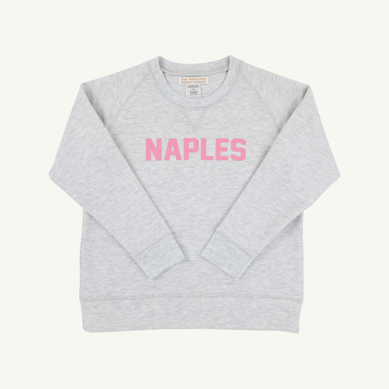 Sir Proper City Hopper Sweatshirt - Grantley Gray with Hamptons Hot Pink Naples
