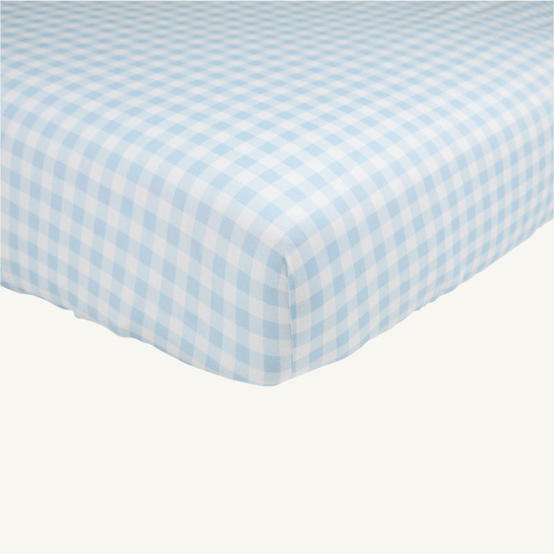 Sleep Tight Crib Sheet - Buckhead Blue Gingham