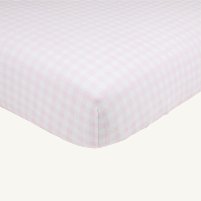 Sleep Tight Crib Sheet - Palm Beach Pink Gingham