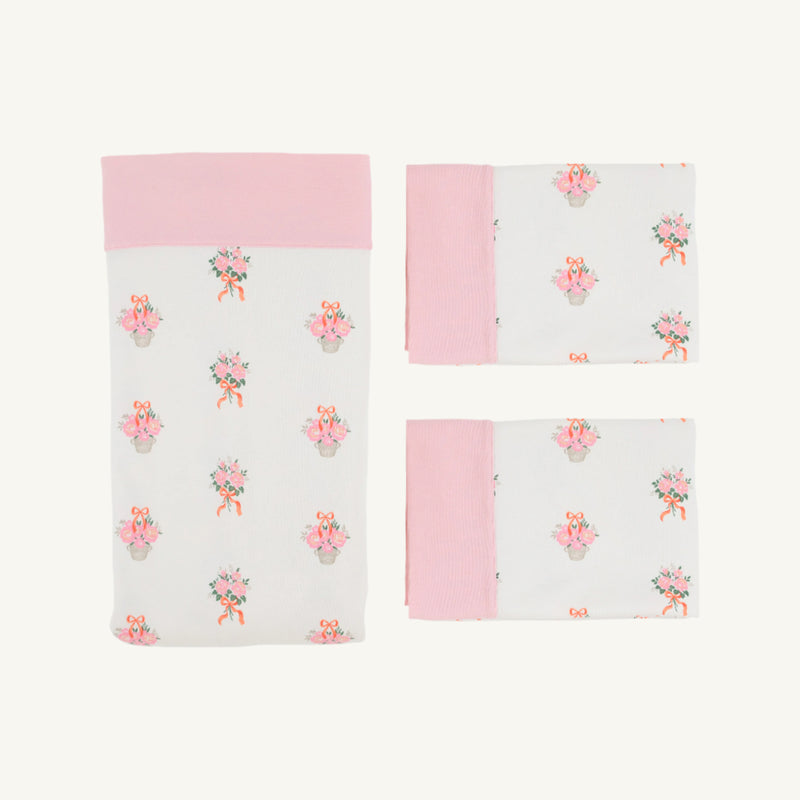 Sleep Tight Sheet Set - Nonesuch Stems with Sandpearl Pink
