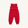 Sleeveless Rebecca Romper - Richmond Red with Fair Street Floral Bow