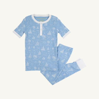 Embroidery result for: Sutton's Short Sleeve Set- Bay Side Boats with Worth Avenue White