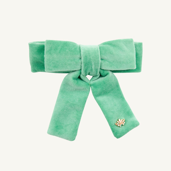T.B.B.C. x Lele Sadoughi Antoinette Barette (Kids) - Kiawah Kelly Green Velveteen