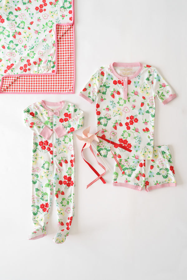Silent Night Throw - Berry Sweet & Richmond Red Gingham
