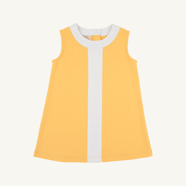 Daisy Dress - Yates Avenue Yellow with Worth Avenue White