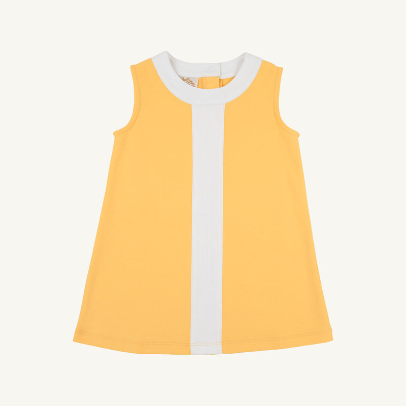 Daisy Dress - Yates Avenue Yellow with Worth Avenue White