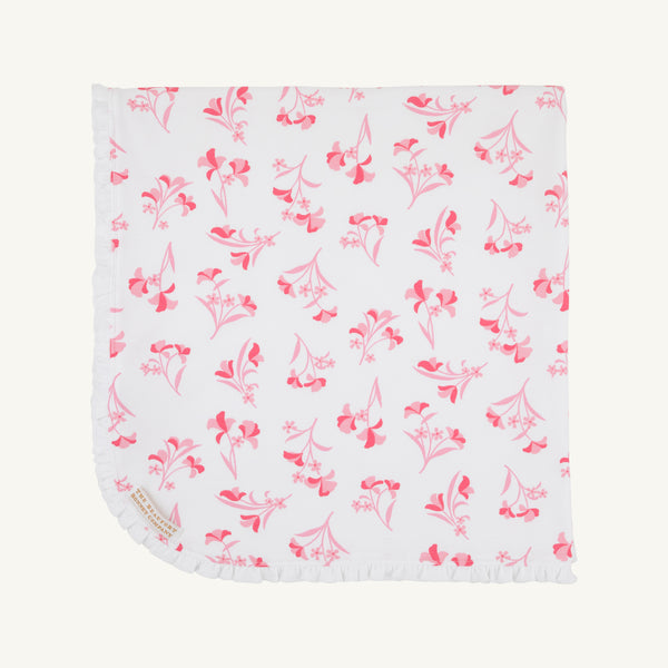 Baby Buggy Blanket - Fontaine Floral & Worth Avenue White