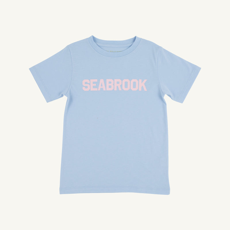 Sir Proper's City Hopper T-Shirt - Beale Street Blue with Palm Beach Pink Seabrook