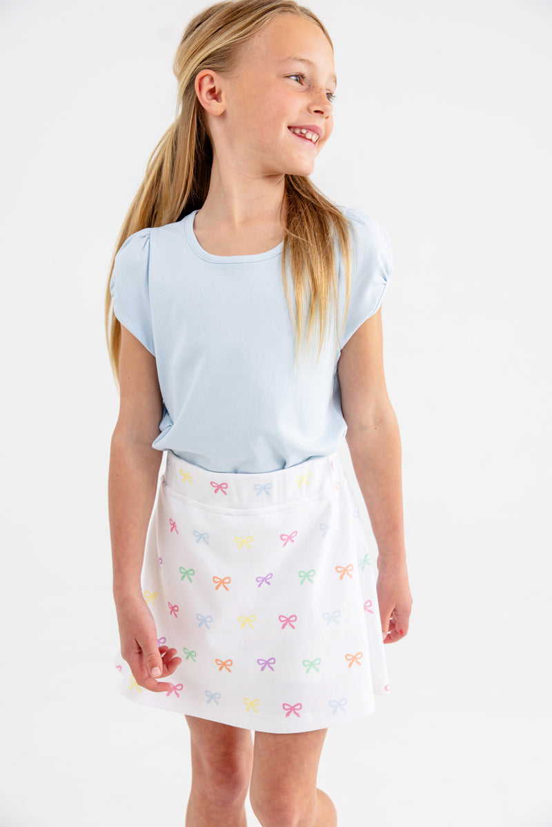 Searcy Skort - Bitty Bows (Worth Avenue White)