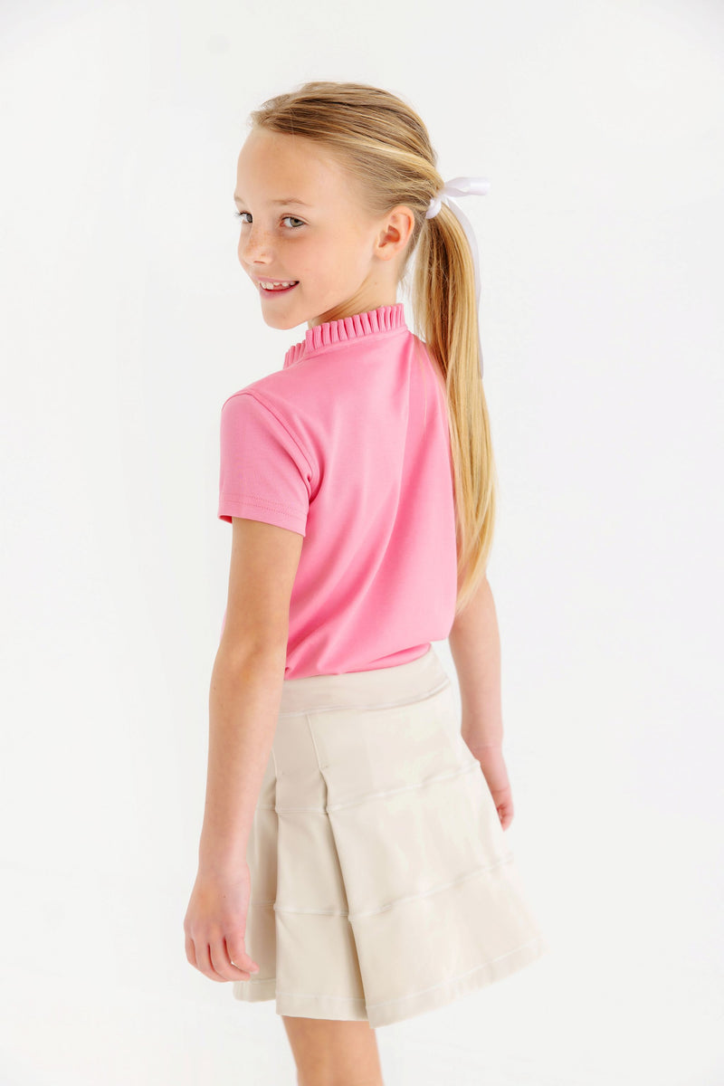 Prepletic™ Prep School Skort - Keeneland Khaki with Palmetto Pearl Stork