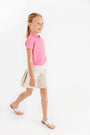 Prepletic™ Prep School Skort - Keeneland Khaki with Palmetto Pearl Stork