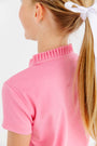 Little Miss Prim & Proper Polo - Hamptons Hot Pink with Richmond Red