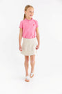 Prepletic™ Prep School Skort - Keeneland Khaki with Palmetto Pearl Stork