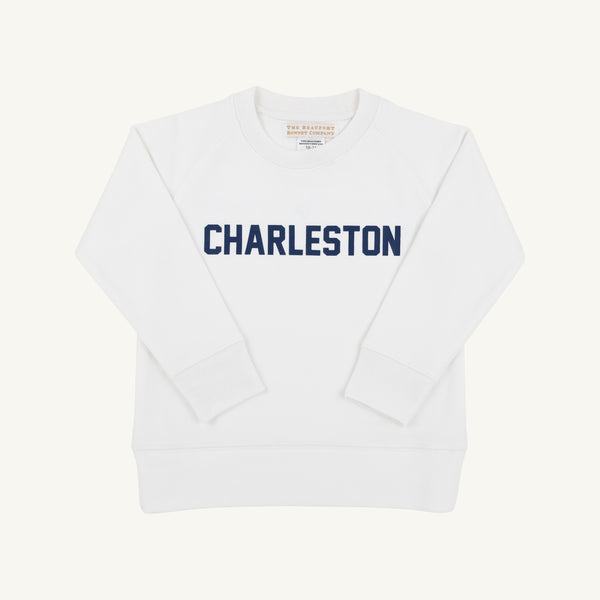 Sir Proper City Hopper Sweatshirt - Worth Avenue White with Charleston