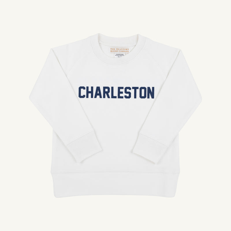 Sir Proper City Hopper Sweatshirt - Worth Avenue White with Charleston