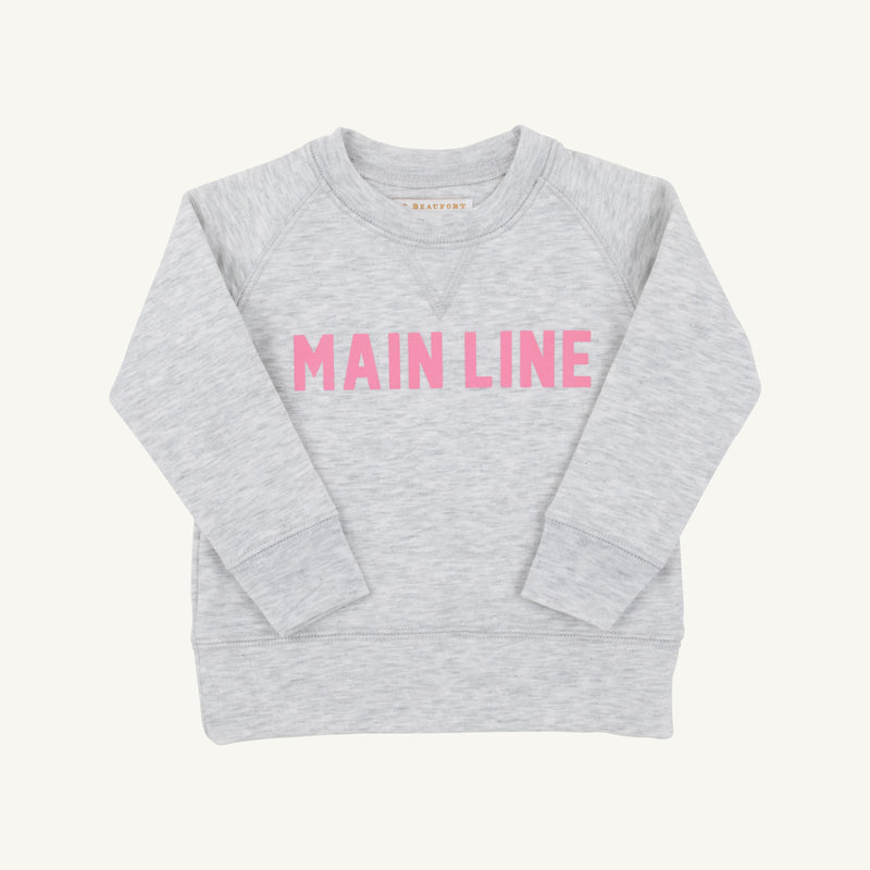 Sir Proper City Hopper Sweatshirt - Grantley Gray with Hamptons Hot Pink Main Line