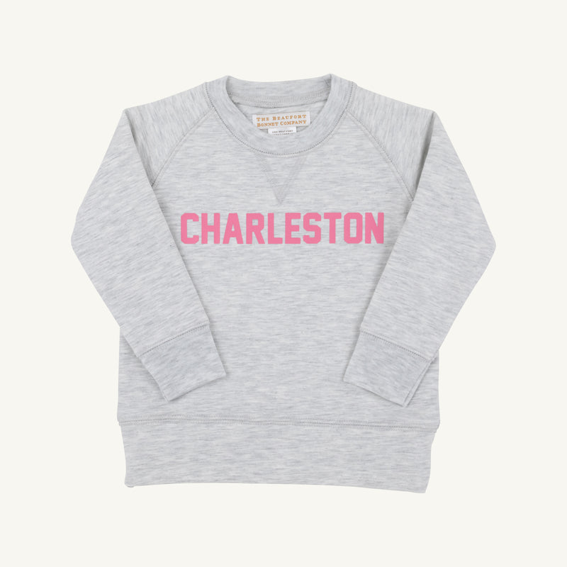 Sir Proper City Hopper Sweatshirt - Grantley Gray (Heathered) with Hamptons Hot Pink Charleston