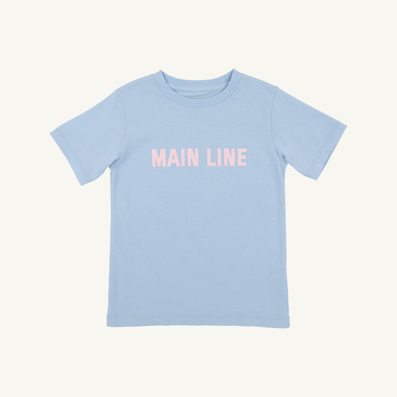 Sir Proper City Hopper T-Shirt - Beale Street Blue with Palm Beach Pink Main Line