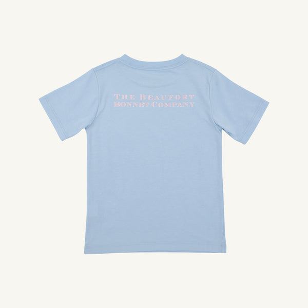 Sir Proper City Hopper T-Shirt - Beale Street Blue with Palm Beach Pink Main Line