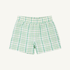 Sheffield Shorts - Gibson Island Green & Lake Worth Yellow Sewanee Seersucker with Gibson Island Green Stork