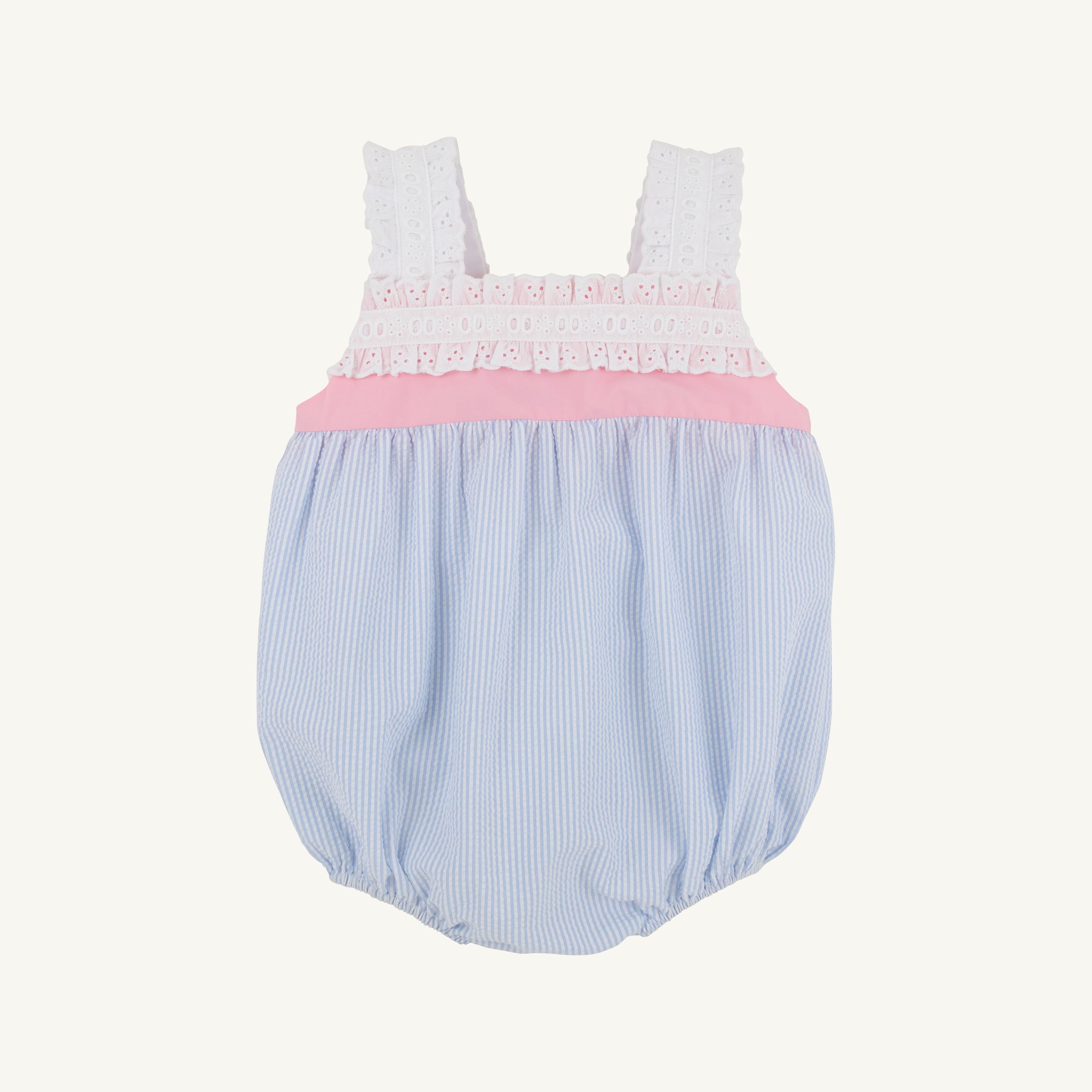 Babs Bubble - Breakers Blue Seersucker with Sandpearl Pink