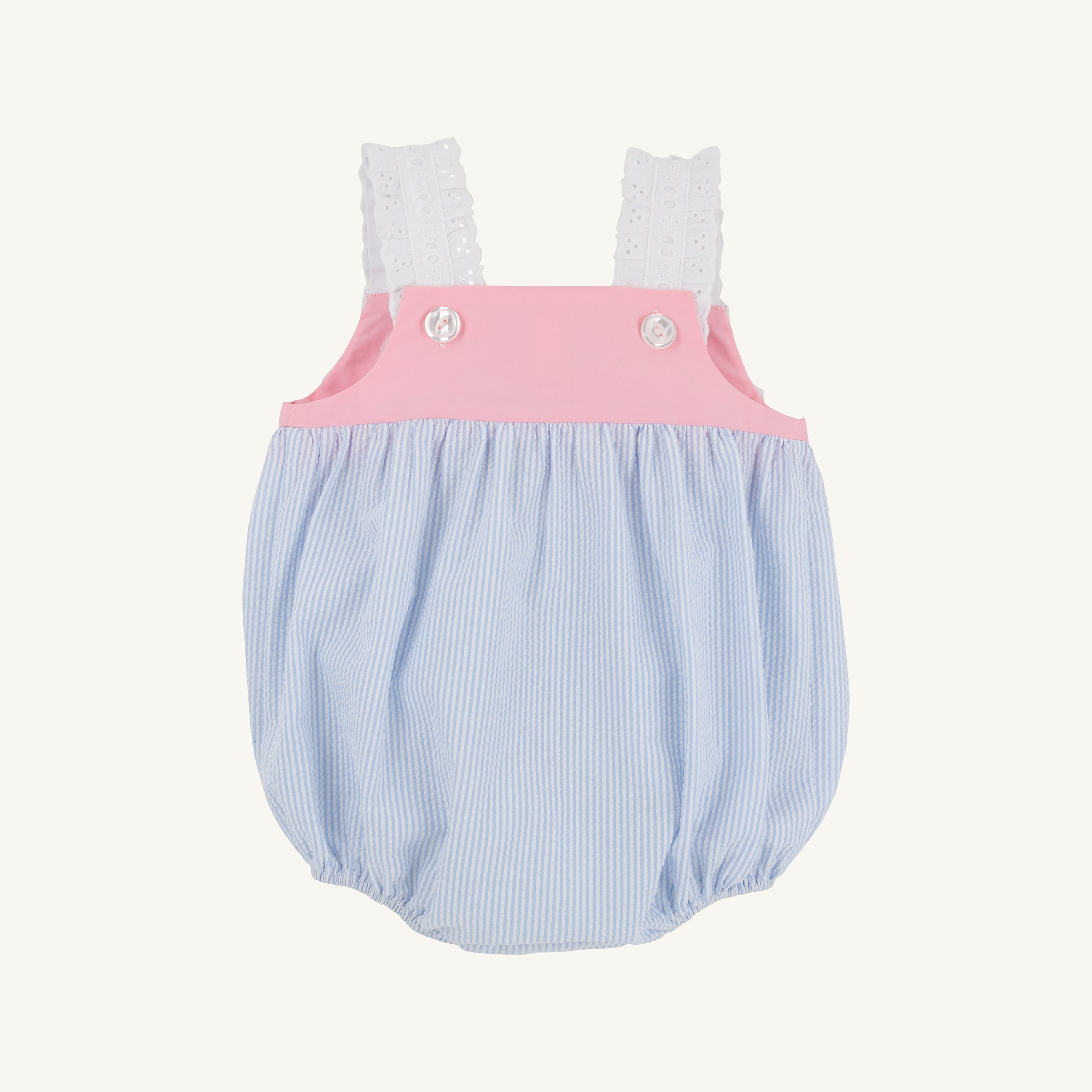 Babs Bubble - Breakers Blue Seersucker & Sandpearl Pink