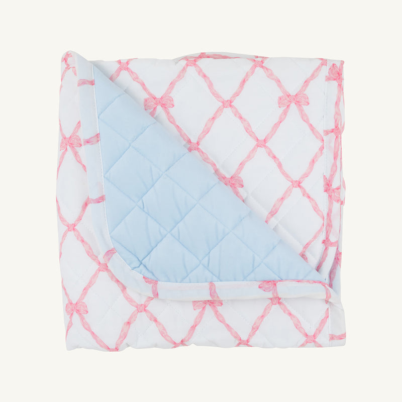Quilted Play Mat - Belle Meade Bow with Beale Street Blue