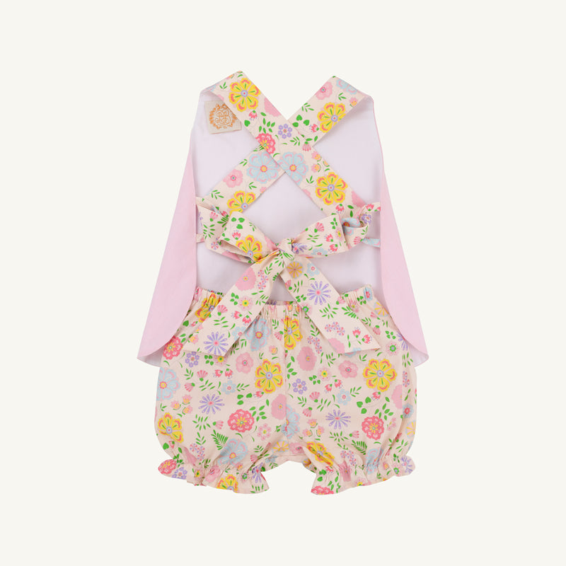 Betsey Bow Back Set - Boca Grande Begonia with Hamptons Hot Pink Pique Stripe