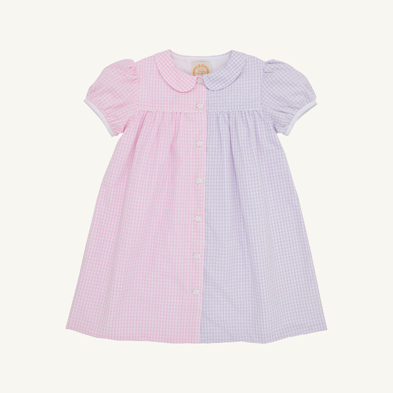 Tabitha's Teachers Pet Dress - Pink Greenbrier Gingham & Lauderdale Lavender Gingham