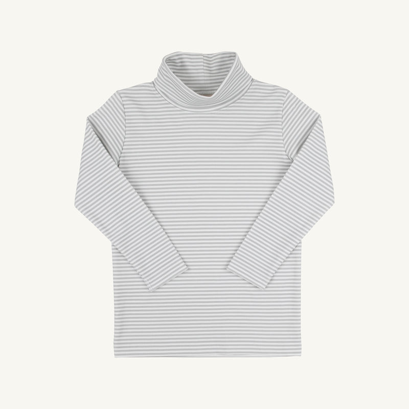 Tatum's Turtleneck & Onesie - Grantley Gray Stripe