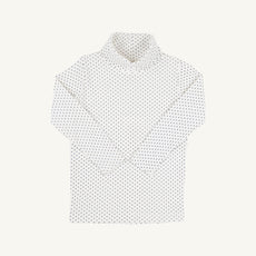 Tatum's Turtleneck & Onesie - Nantucket Navy Micro Dot