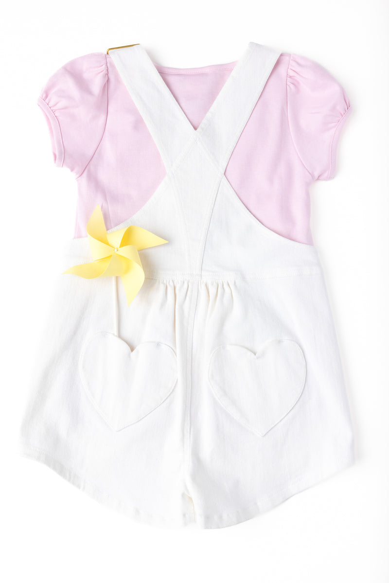 Channing Choo Choo Overalls - Worth Avenue White