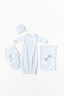 Oopsie Daisy Burp Cloth - Sir Proper's Sweet Arrival (Beale Street Blue) with Worth Avenue White