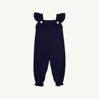 Embroidery result for: Violet's Vintage Overalls - Nantucket Navy with Worth Avenue White