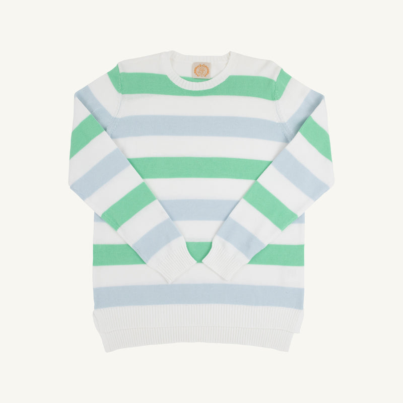 Cissy Sweater (Women) - Buckhead Blue, Worth Avenue White, and Grace Bay Green Stripe