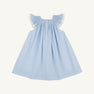 Angel Sleeve Sandy Smocked Dress - Buckhead Blue with Hydrangea Smocking