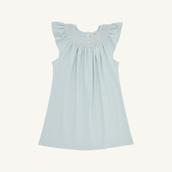 Embroidery result for: Angel Sleeve Sandy Smocked Dress - Old Greenwich Green with Palmetto Pearl