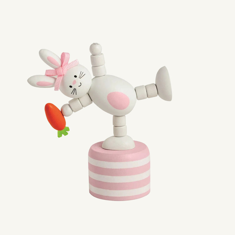 Pink Bunny Collapsing Toy - Mud Pie