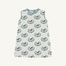 Annie Apron Dress - Highland Horses with Barnsley Blue Gingham