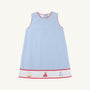Annie Apron Dress - Beale Street Blue with Worth Avenue White and Sailboats