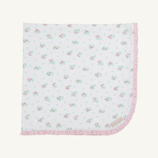 Baby Buggy Blanket - Lancaster Gate Garden with Palm Beach Pink