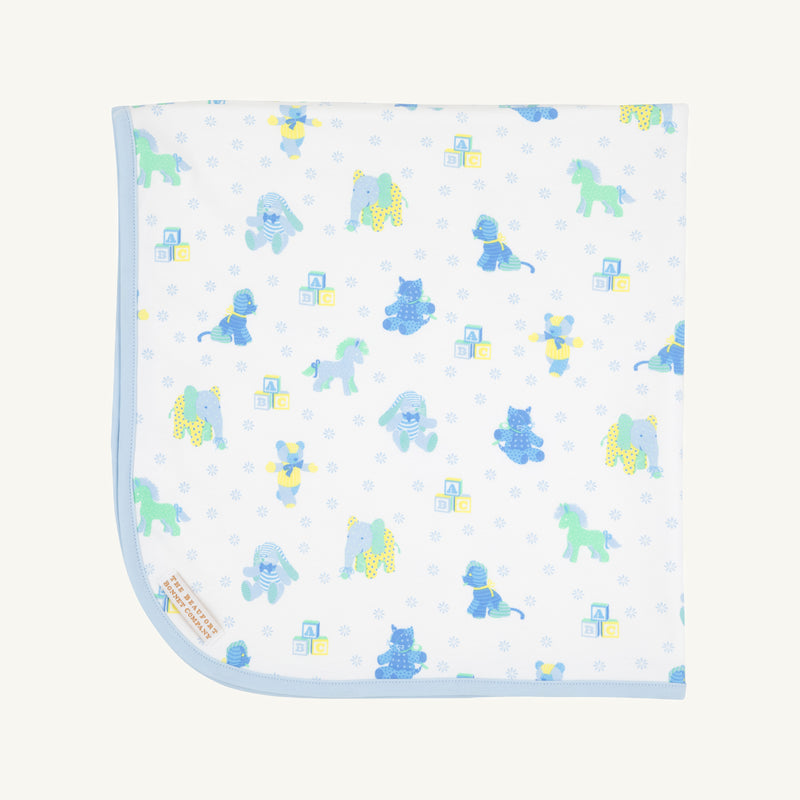 Baby Buggy Blanket - Cuddle Up Cutie (Buckhead Blue) with Buckhead Blue