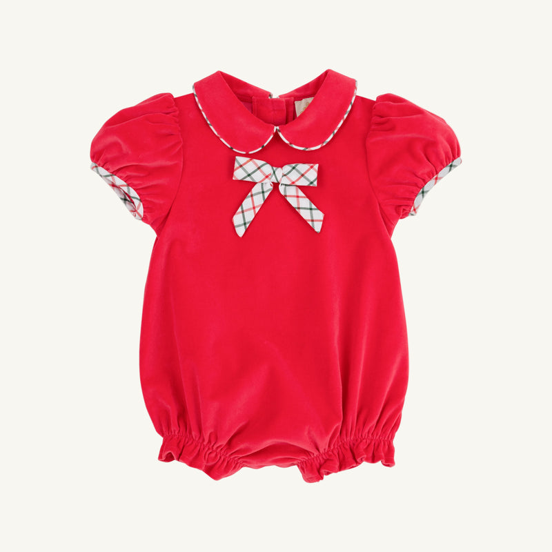 Banks Bow Bubble (Velveteen) - Richmond Red with Old Town Tattersall