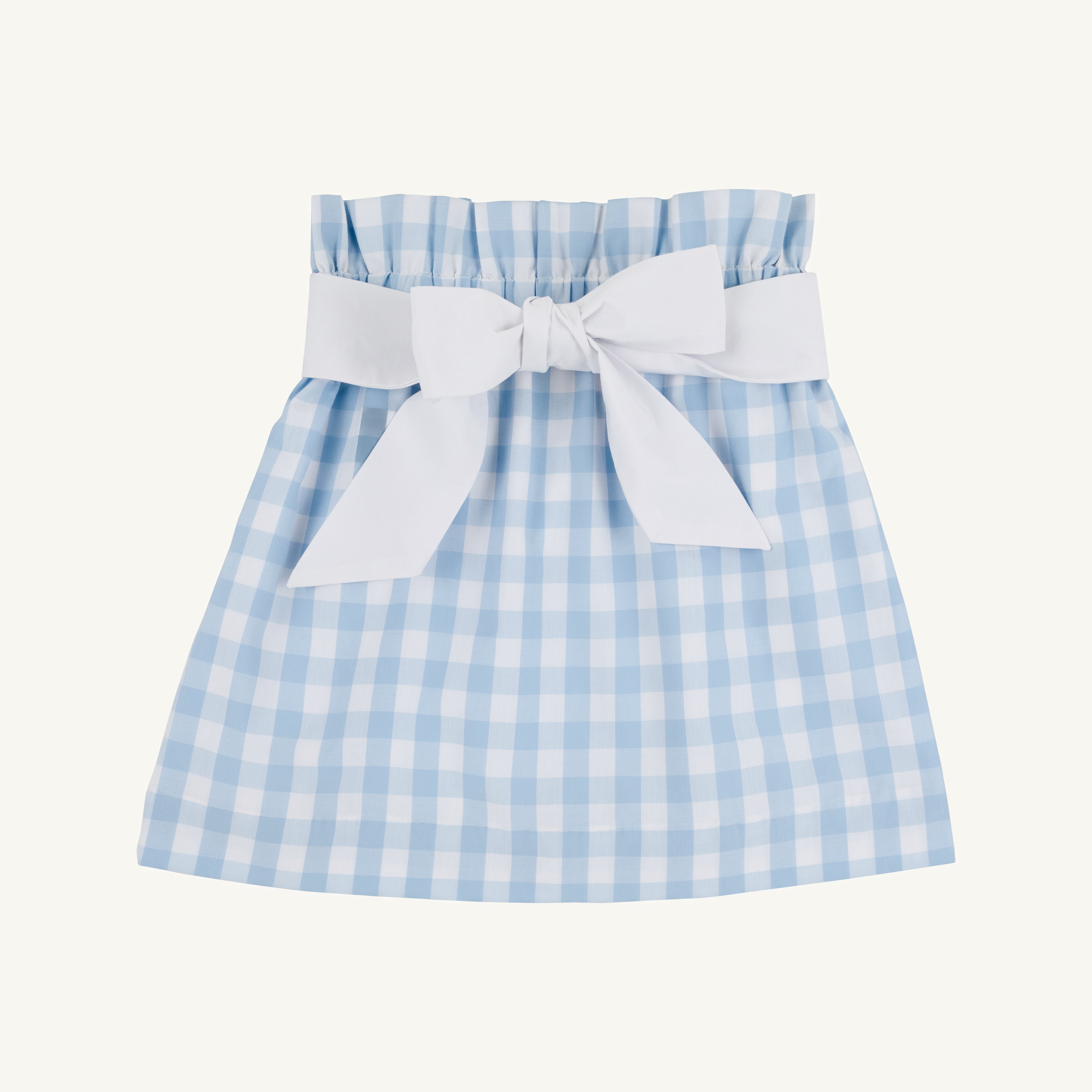 Beasley Bow Skirt - Barrington Blue Check with Worth Avenue White