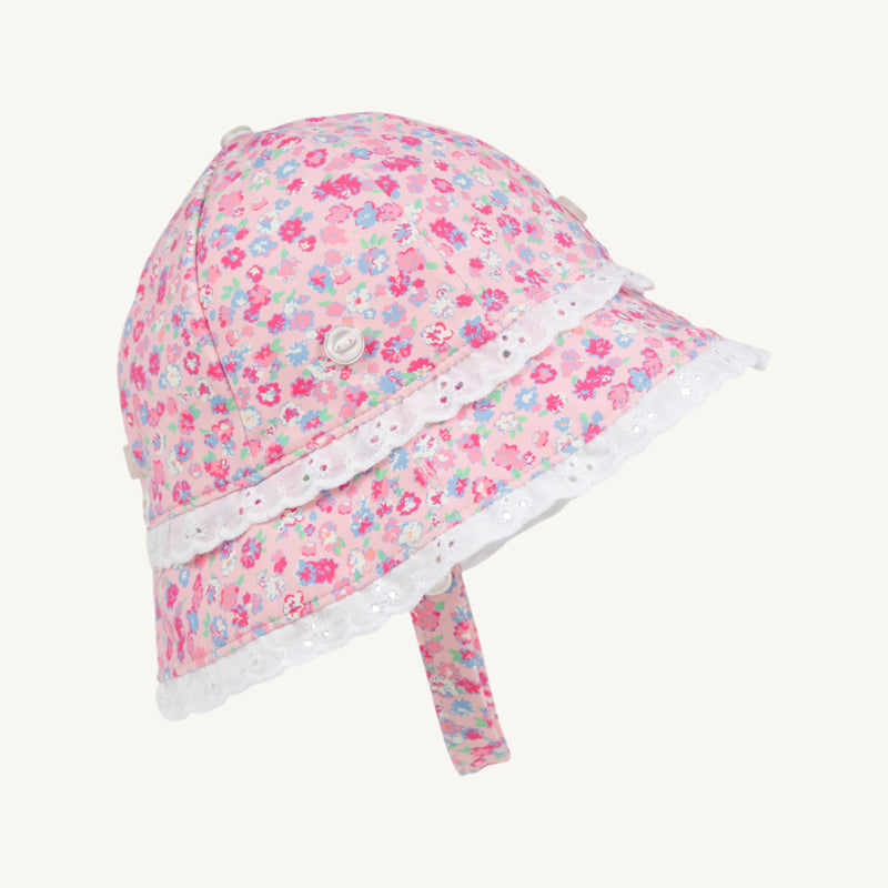 Beaufort Bucket (UPF 35+) - Mableton Mini Floral (Pink) with Worth Avenue White