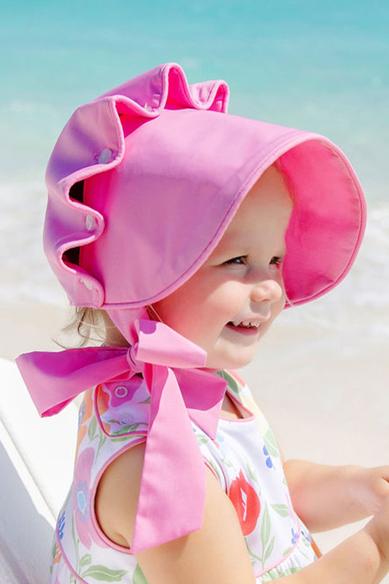 The Beaufort Bonnet Company - Holly Bea Bubble - Pier Party Pink/Bunny and Bows main image 1