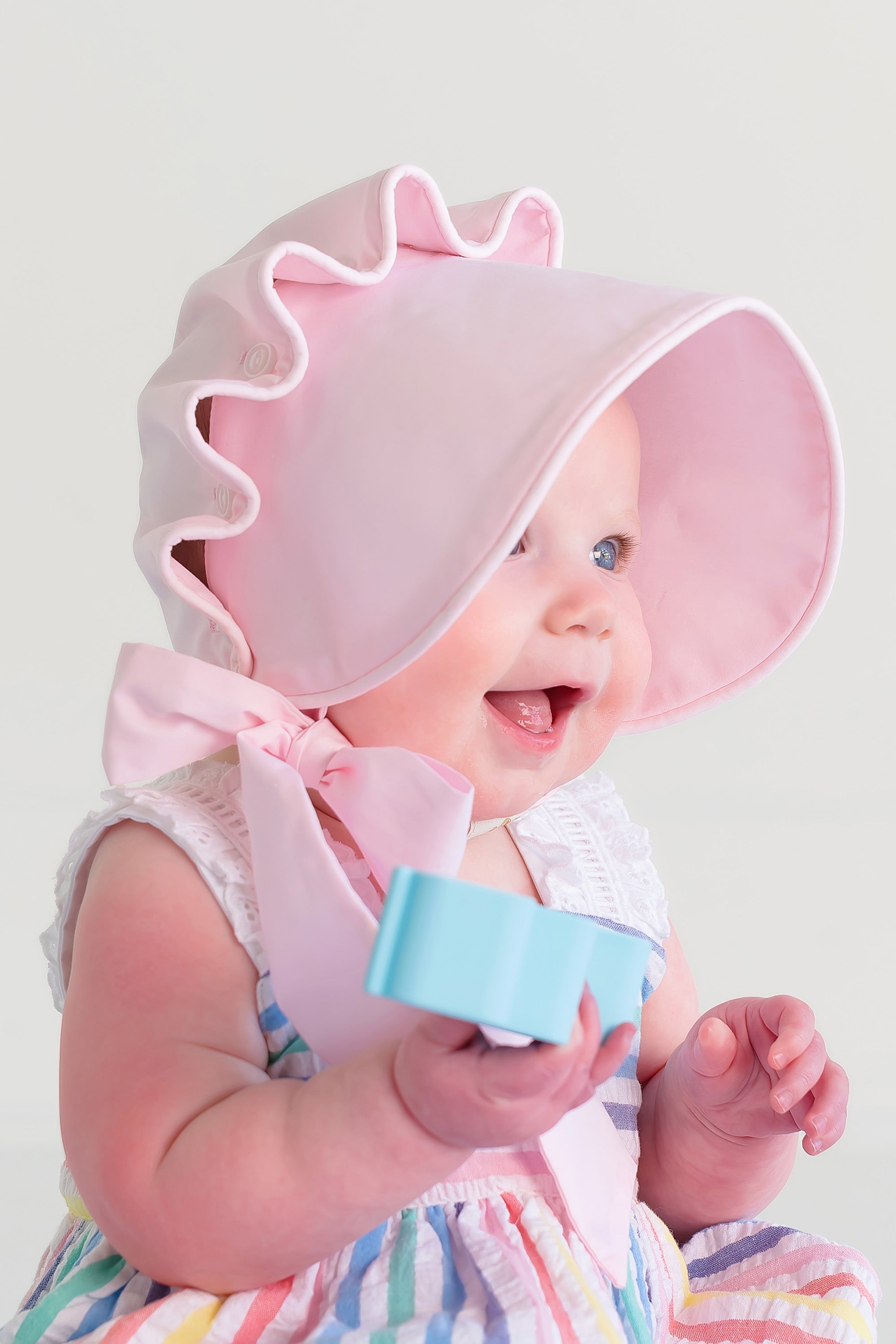 The Beaufort Bonnet Company - Holly Bea Bubble - Pier Party Pink/Bunny and Bows main image 0