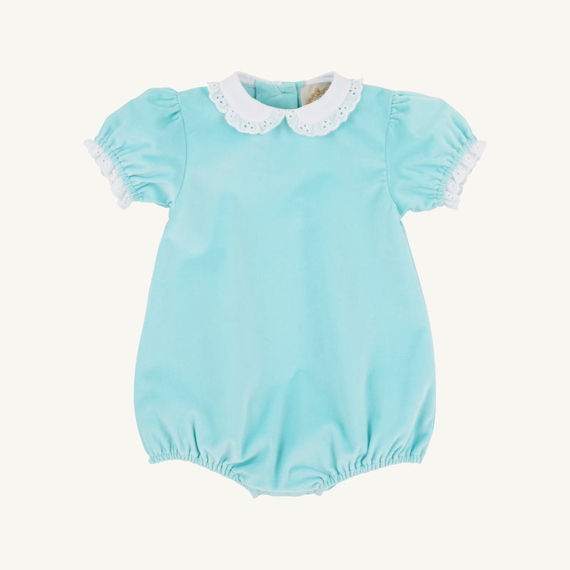 Bedford Bubble - Edisto Egg Blue Velveeteen with Worth Avenue White
